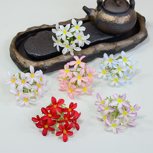 ดอกลิลลี่คริสตัลประดิษฐ์จาก Dongchen Crafts ขนาดกลีบดอก 4.5 ซม. สีขาวนม ชมพู แดง ม่วง แต่งขอบสีม่วง สำหรับตกแต่งงานแต่งงานและบ้าน - Product Image 1
