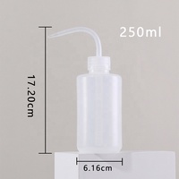 250ml Transparent Rinçage Nettoyage Aiguille Pointe Bouteille Buse Graisseur en Plastique pour Huile et Eau Bouteilles en Plastique Polyvalentes