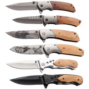 Cuchillo de Caza Plegable de Bolsillo, Táctico, de Supervivencia, con Mango de Madera de Olivo, Personalizado, al por Mayor, OEM, de Alta Calidad, en Oferta - Product Image 1