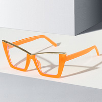 Gafas de Sol Estilo Punk con Borde Dorado para Mujer, Montura Negra Europea Americana, Sin Graduación