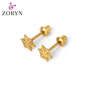 316LStainlessSteel PVD 18K Gold Plated Screw <b>Back</b> Stud <b>Earrings</b> Simulated Pearl Solitaire Hypoallergenic Smooth Finish for Women - Product Image 5