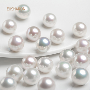 Perles rondes blanches Edison naturelles <span class=keywords><strong>de</strong></span> qualité supérieure, <span class=keywords><strong>prix</strong></span> <span class=keywords><strong>de</strong></span> gros d'usine EUSHARON, parfaites pour la fabrication <span class=keywords><strong>de</strong></span> bijoux - Product Image 1