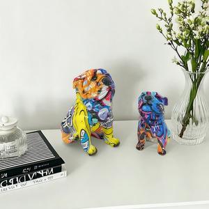 Nouvelle Décoration Artistique Transfrontalière en Résine Époxy Sculptée : Chien Épervier Assis pour Salon, Chambre, Entrée et Salle d'Exposition - Product Image 2