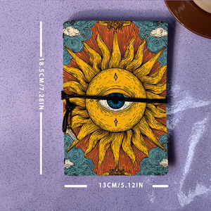 Colgante de cubierta de PU para cuaderno Vintage multiusos, ideal para notas contables con patrón de patrones de rayos de nubes de Ojos de sol en T - Product Image 4