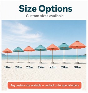 Tilt <strong>Beach</strong> Umbrella Adjustable Height Waterproof Windproof UPF50+ UV Protection Aluminum Pole Patio Pool Outdoor Shade - Product Image 2