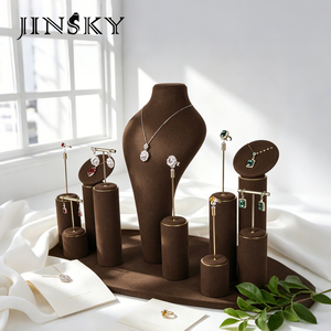 Expositor de Joyería de Microfibra de Lujo, Set de Soportes para Collares, Anillos y Pendientes, Accesorios para Escaparates y Mostradores - Product Image 3