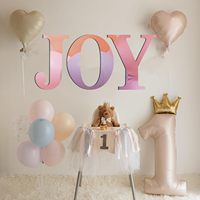Lettre en bois non finie de 17 pouces, lettre en bois épaisse à peindre pour le bricolage, lettre de l'alphabet en bois vierge pour la décoration de fête à domicile
