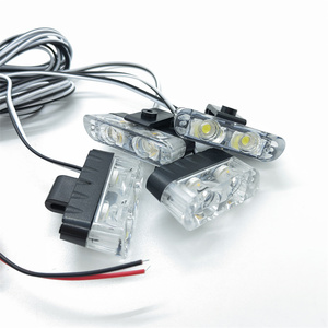 Nouveau 12V 6000K LED <span class=keywords><strong>clignotant</strong></span> réseau Grille lumière avant lampe stroboscopique avertissement pour voitures et camions phares LED - Product Image 4