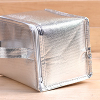 Sac de livraison isotherme personnalisé en aluminium argenté et mousse EPE pour le stockage et l'emballage des aliments chauds, froids ou congelés