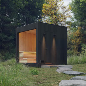 Sauna extérieur moderne et bain à remous hybride Combinaison de sauna Bien-être extérieur Salles de sauna à dosettes Fabricant OEM personnalisé Vente en gros - Product Image 3