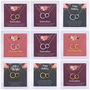 Collar de regalo de cumpleaños para dama de honor, madrina, esposa, Alma, hermana, mejor amiga, enlace circular para niña, collar circular - Product Image 2