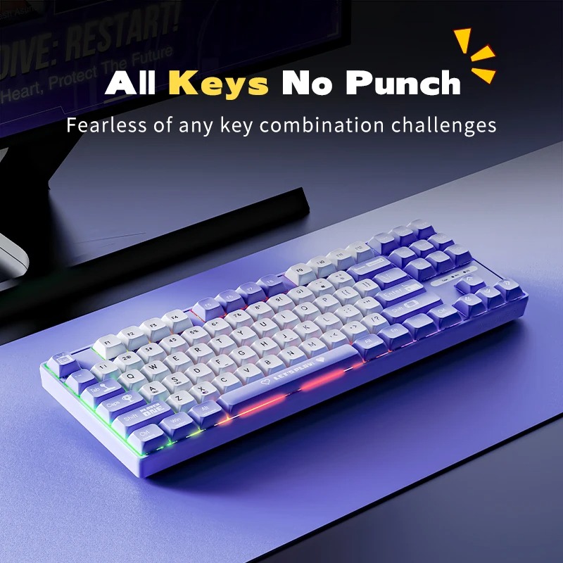 アソパソマソ AJAZZ AK870MC Wired Mechanical Keyboard - Gaming & Typing