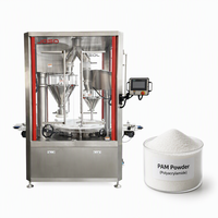 Machine de remplissage de poudre PAM entièrement automatique, remplisseuse à vis haute précision pour polyacrylamide, ligne d'embouteillage intégrée