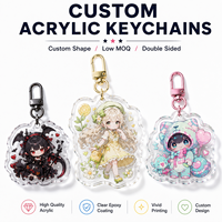 Porte-clés en acrylique personnalisé CNAWO avec revêtement en résine lisse, support OEM ODM pour les promotions de marque