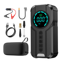 High-Pressure Car Air Pump Tire Inflator LED Light USB-A Charging-Emergency Start All-In-One 12V for Car/Truck/Motorcycle/SUV