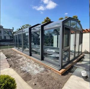 Terraza acristalada con marco <span class=keywords><strong>de</strong></span> aleación <span class=keywords><strong>de</strong></span> aluminio y vidrio templado, hecha a medida para villas con <span class=keywords><strong>aislamiento</strong></span> térmico y acústico. - Product Image 2
