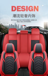 Sarung jok mobil vinil mewah Pvc mewah Universal Deluxe Set lengkap, kantong udara kompatibel, bernapas, cocok untuk mobil, truk, SUV - Product Image 4