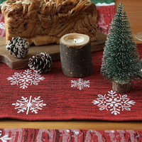Chemin de table en acrylique perlé, décoration de bonhomme de neige de noël, chemin de décoration de table de noël