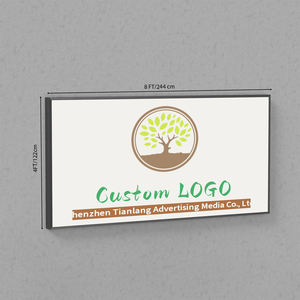 Letrero Luminoso Rectangular de Acrílico Transparente de 8*4 Pies/244*122 cm, Letrero LED para Decoración de Cafeterías, Letrero Colgante Personalizado para Publicidad Exterior en la Calle - Product Image 1