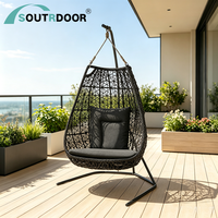 Fauteuil suspendu en rotin tressé de style moderne pour l'extérieur, chaise suspendue en forme d'œuf, écologique, imperméable, S&R, salon, salle de sport, cour, chambre à coucher