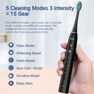 Sonic Hot Adult Electric Toothbrush Soft Bristles Rechargeable Smart Oral Care Cleaning Teeth 6 Modes Sonic Toothbrush