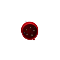 Prise et fiche électriques industrielles HFE HF-015 IP44 380V 16A 3P+N+E 5 broches en nylon rouge PA