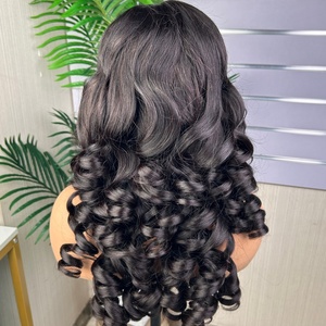 Peluca frontal de ondas rebundas 5x5 de alta densidad, calidad súper doblemente estirada, paquetes al por mayor, suministro de pelucas, frontales y cierres - Product Image 2