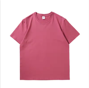 Heavyweight Men's Slim Fit Pure Cotton Short Sleeve T-Shirt with Custom Printed <b>Logo</b> High Quality Customizable - Product Image 2