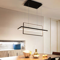 Lustre suspendu pour salle à manger, luminaires suspendus rectangulaires modernes pour salon, restaurant, cuisine