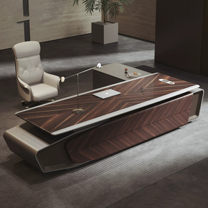 Bureau <span class=keywords><strong>de</strong></span> direction moderne en bois en forme <span class=keywords><strong>de</strong></span> L, style minimaliste, avec grand meuble <span class=keywords><strong>de</strong></span> rangement pour la maison/le bureau - Product Image 1