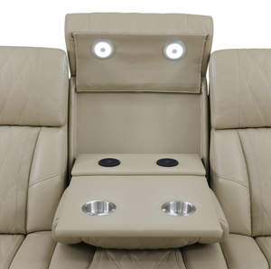 <b>Living</b> Room Hotel Convertible Leather Sectional Sofa Set with <b>U</b>-Shape Recliner - Product Image 5