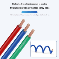 Fiche banane 4mm de haute qualité à 10mm ouvert pince crocodile câble de Test en Silicone câble d'alimentation multimètre 1m
