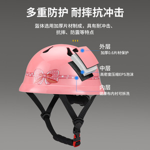 Casco para niños, gorro de seguridad para bicicleta, monopatín, bicicleta de equilibrio, con diseño de lazo, Material transpirable EPS para protección en ciclismo para niños - Product Image 3