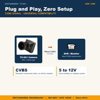 Module de caméra FPV ZYKD TC-621, mini caméra 1/2.9 CMOS CVBS analogique pour drone de course, quadricoptère, UAV, 107,5 degrés, 5V 12V, OEM ODM