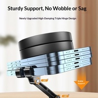 Support de téléphone avec rotation à 360 degrés et fonction pliable, support de diffusion en direct pour iPad/tablette