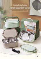 304 Edelstahl Elektrische Heiz-Lunchbox Tragbarer Thermostatischer Lebensmittelbehälter