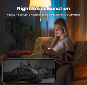 كاميرا واي فاي ليلية بدقة 1080 بكسل مع خاصية كشف الحركة للأمن المنزلي، كاميرا مراقبة صغيرة لاسلكية - Product Image 5