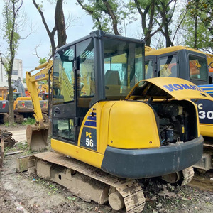 Excavatrice sur chenilles Komatsu PC56 d'occasion à vendre, 5,6 tonnes, moteur puissant, hydraulique - Product Image 4