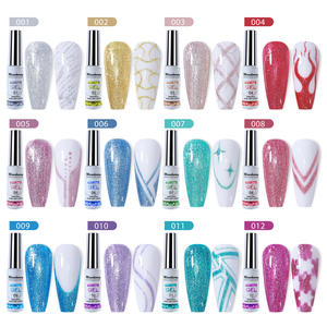 Esmalte de Gel con purpurina reflectante de diseño original, esmalte de <span class=keywords><strong>uñas</strong></span> de Gel UV semipermanente, esmalte de dibujo, barniz de pintura DIY - Product Image 4