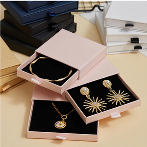 Tùy chỉnh đồ trang sức bao bì kraft giấy lưu trữ đồ trang sức hộp bông tai vòng tay dây chuyền Hộp Quà Tặng trượt ngăn kéo hộp đồ trang sức - Product Image 3