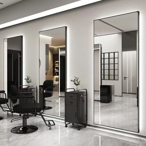 Miroir mural LED rectangulaire moderne pour salon de coiffure avec interrupteur tactile Éclairage simple face Conception durable et écologique - Product Image 4