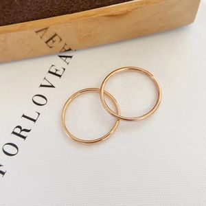 Xinfly Design Men and Women Popular 18K Solid Gold Simple <b>Plain</b> Circle Couple <b>Ring</b> - Product Image 3