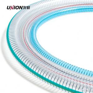 Tubo Flessibile in PVC con Filo d'Acciaio ad Alta Pressione, Resistente all'Usura per Trasporto di Fluidi Chimici, Applicazioni Domestiche e Industriali - Product Image 3