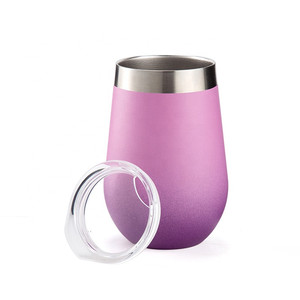 Everich <span class=keywords><strong>Amazon</strong></span> Top vender 12oz acero inoxidable de doble pared con aislamiento vino vaso con BPA libre tapa - Product Image 3