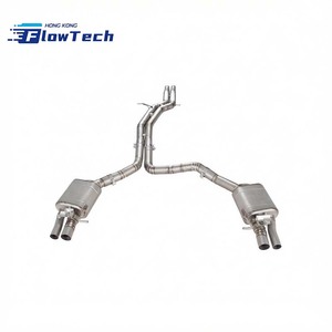 ระบบท่อไอเสียแคทแบ็กสแตนเลสแบบมีวาล์วพร้อมปลายท่อแบบสี่ช่องสำหรับ Audi B8 B8.5 RS5 4.2T - Product Image 3