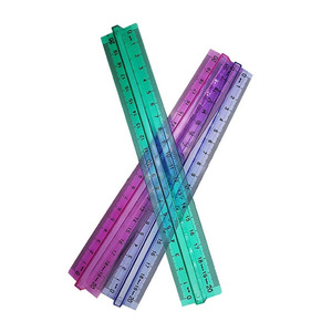 Regla Recta con Forma de Avión para Estudiantes, 30 cm, Escala Clara, Multicolor, Reglas de Medición de Plástico para la Escuela y la Oficina - Product Image 1