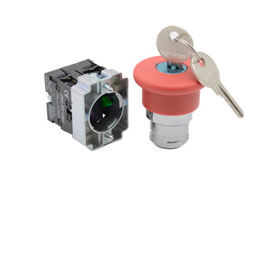 22mm Mushroom <strong>Push</strong> <strong>Lock</strong> Key Release <strong>Push</strong> Button Switch XB2 Key Emergency Stop Rotary Latching <strong>Push</strong> Button Switch - Product Image 6