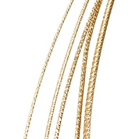 Fil de diamant taillé en or 14 carats, semi-rigide, pour la fabrication de bagues, crochets d'oreilles, bracelets et composants de bijoux - Vente en gros