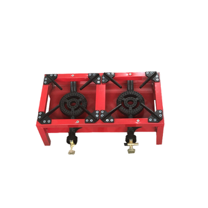 Réchaud à Gaz Portable à Brûleur Unique pour Camping Extérieur, <span class=keywords><strong>Cuisinière</strong></span> à Propane Haute Pression Rouge, Alimentation <span class=keywords><strong>Électrique</strong></span> par Batterie, Support au Sol - Product Image 2