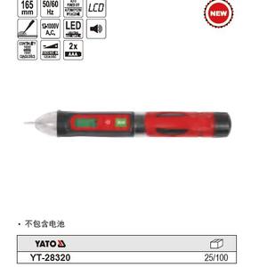 Probador de Voltaje Inductivo Multifuncional YATO de 165 mm con Pantalla LCD, Detección de Voltaje CA YT-28320 - Product Image 1